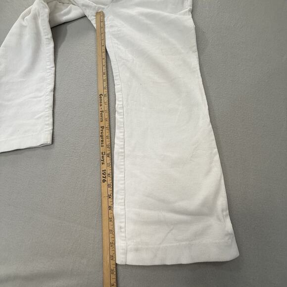 Old Navy Stretch Womens Size 10 Flare Winter White Corduroy Pants Holiday - Picture 4 of 9